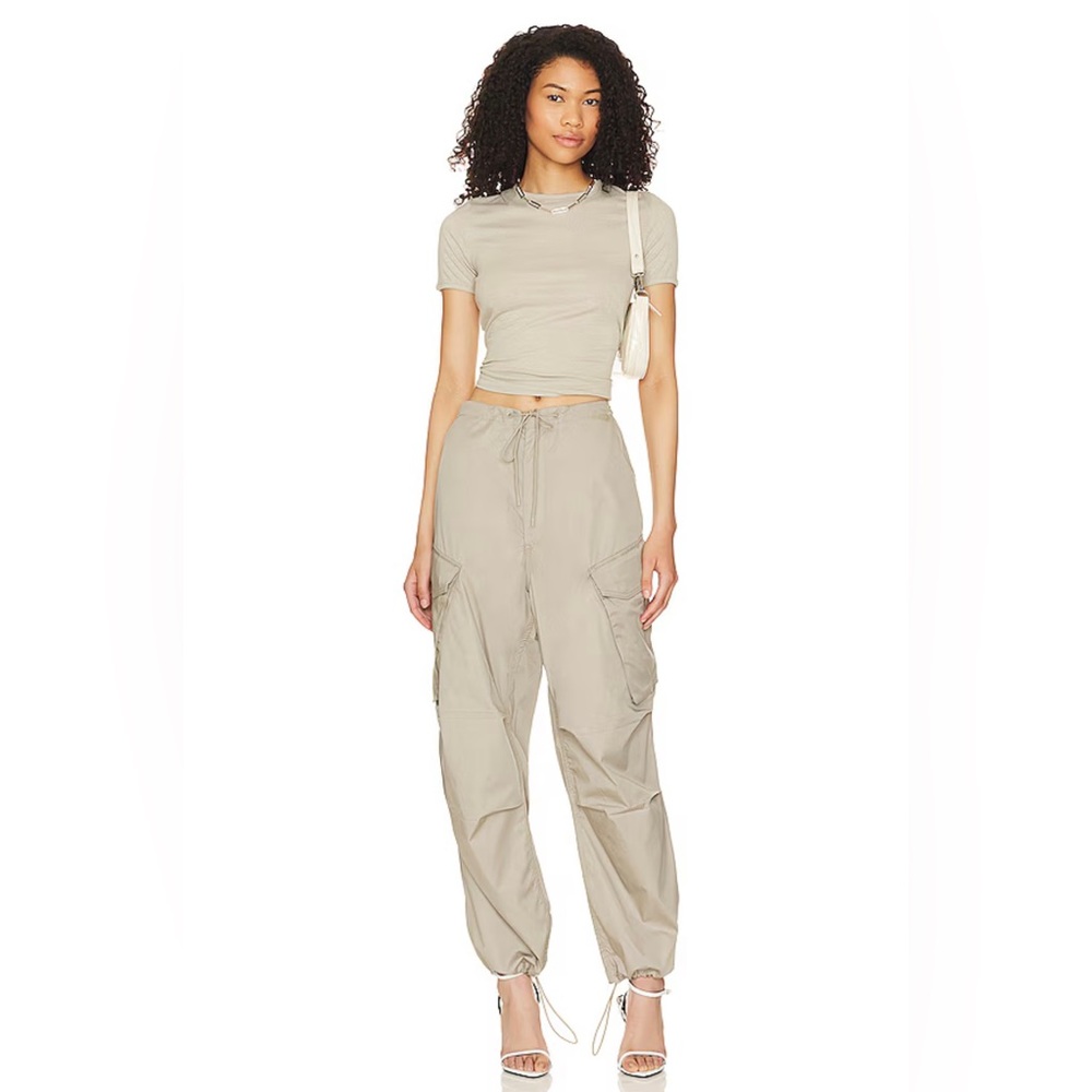 Agolde Ginerva Cargo Pants Size Small Light Tan New